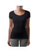 Dámské Slim Fit bambusové tričko proti propocení s hlubokým kulatým výstřihem